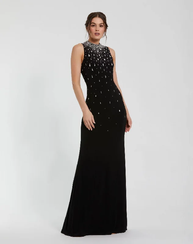 Mac Duggal 2260 Long Fitted Formal Prom Beaded Dress