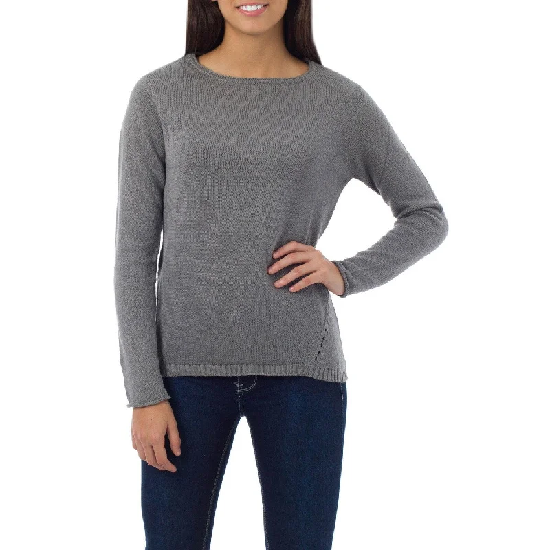 Cotton and 'Puno Grey' Sweater (Peru)