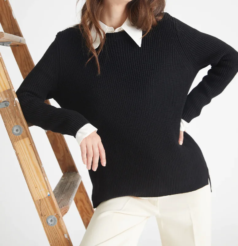 EMMA COTTON SHAKER SWEATER