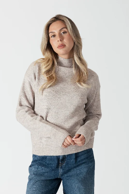 MABEL LIGHTWEIGHT MOCK NECK SWEATER