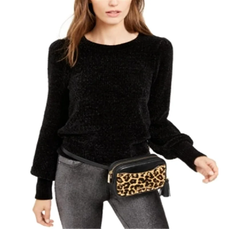 Michael Kors Women's Chenille Balloon Sleeve Sweater Black Size XX-Large