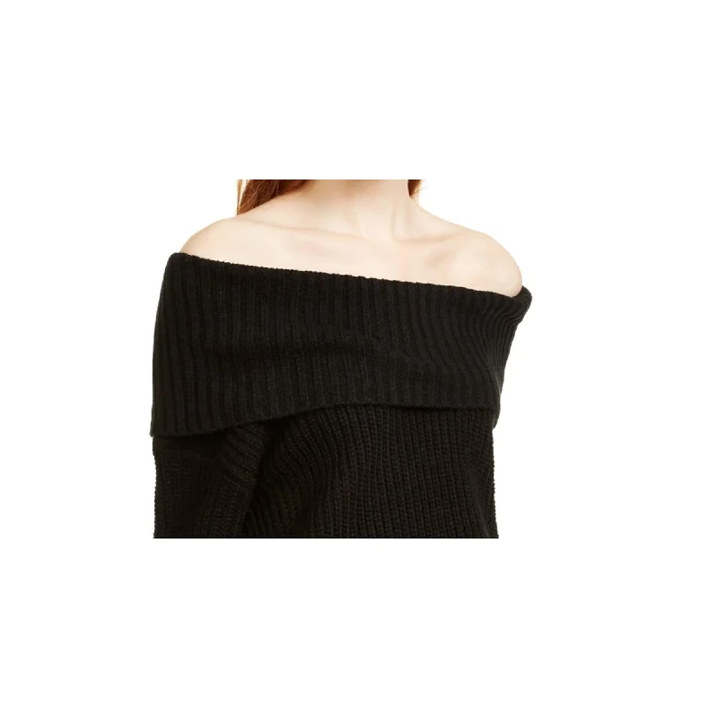 American Rag Juniors' Cowlneck Sweater Black