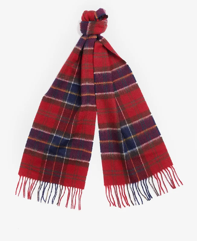 Barbour Merino Cashmere Red Tartan Scarf