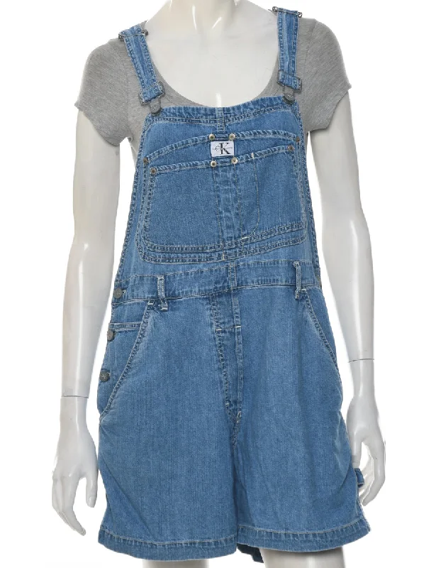 Calvin Klein Cropped Dungarees - W39 L5