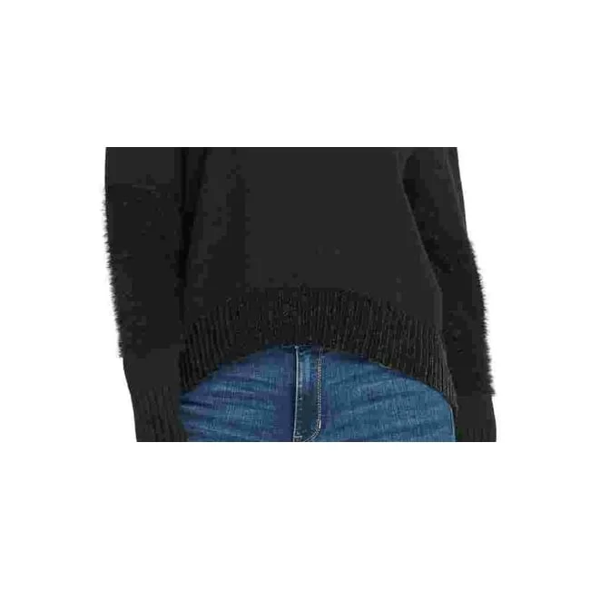 Dkny Women's Block Long Sleeve Crew Neck Blouse Sweater Black Size X-Large