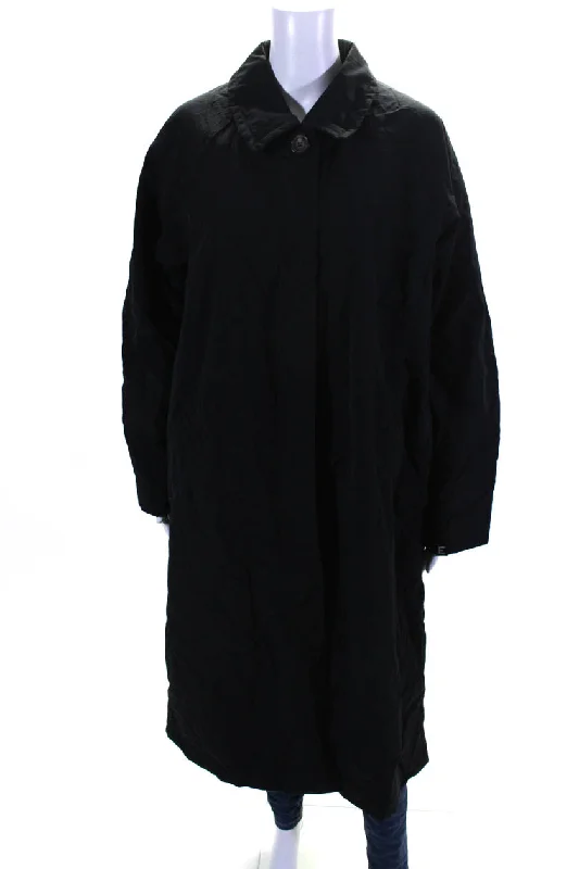 Everlane Womens Black The ReNew Mac Coat