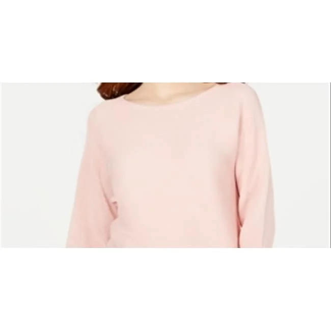 Hooked Up By Iot Junior's Dolman Sleeve Sweatera Pink Size Large