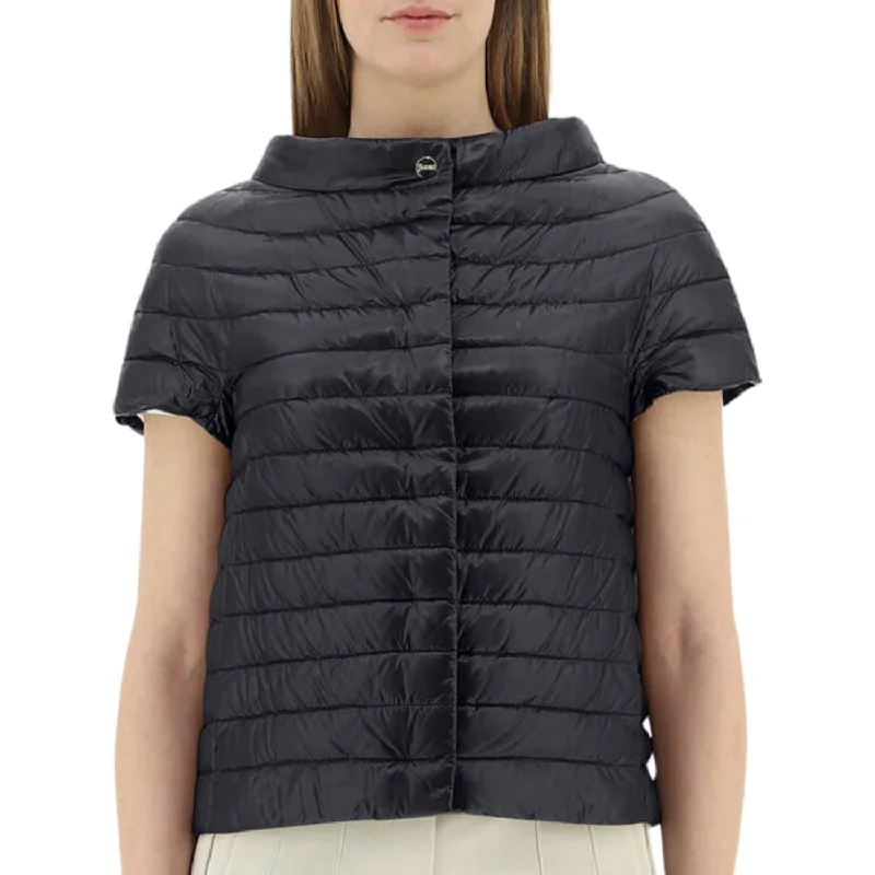 Margherita Short Sleeved Puffer Jacket In Black