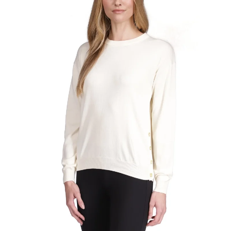 Michael Kors Women's Button Trim Sweater White Size Petite Small - Petite S