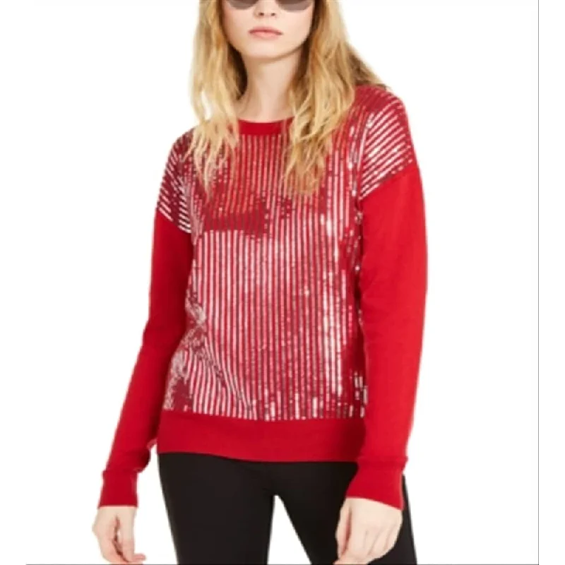 Michael Michael Kors Sequined Sweater Red Size M