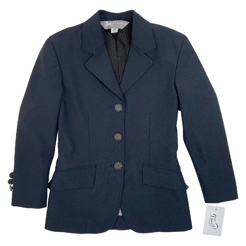 RJ Classics 'Ellie' Washable Grey Label Show Coat in Navy - Children's 6R