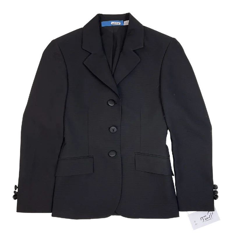 RJ Classics 'Hailey II' Blue Label Show Jacket in Black Pinstripe - Children's 8R