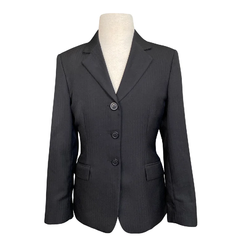 RJ Classics 'Hampton' Washable Show Jacket in Black Pinstripe - Children's 12R