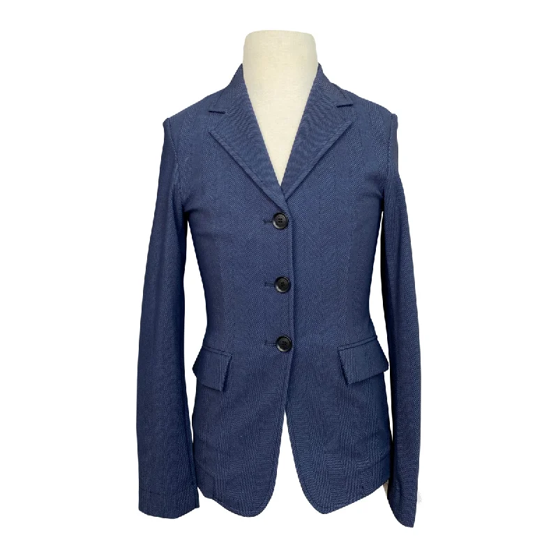 RJ Classics Orange Label 'Shore' Show Coat in Navy Herringbone - Children's 14R