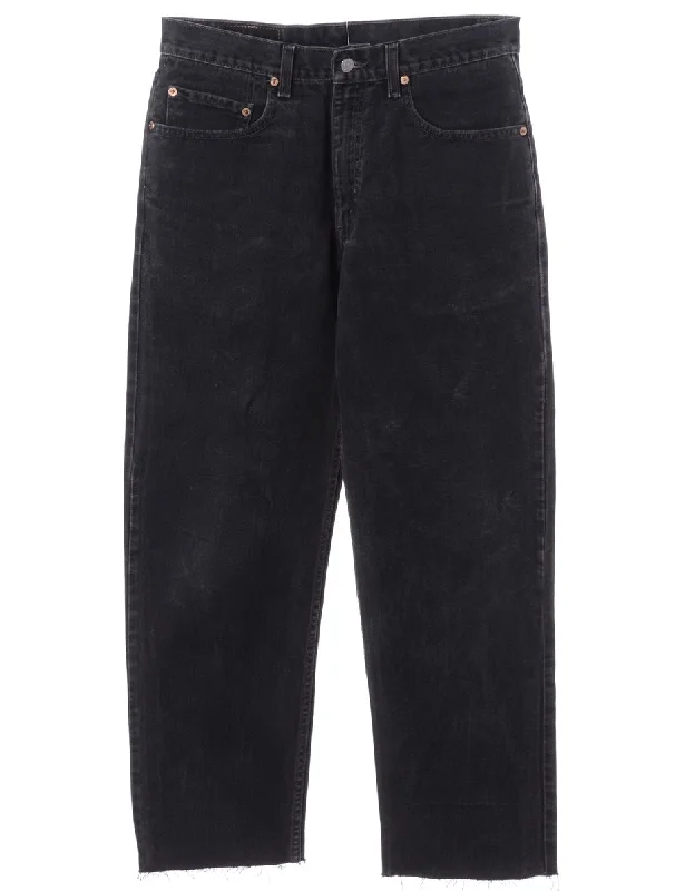 Label Black Cropped Jeans