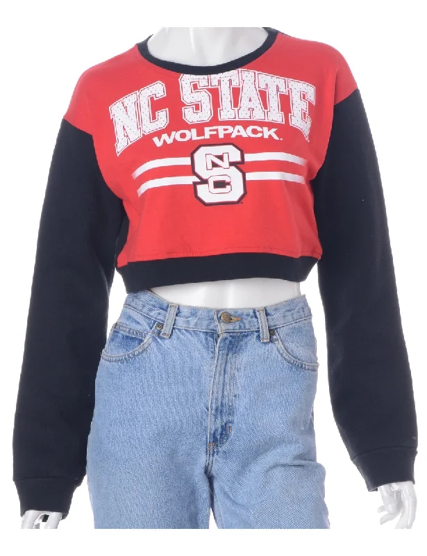 Label Caroline Cropped Sports T-shirt Front Sweatshirt