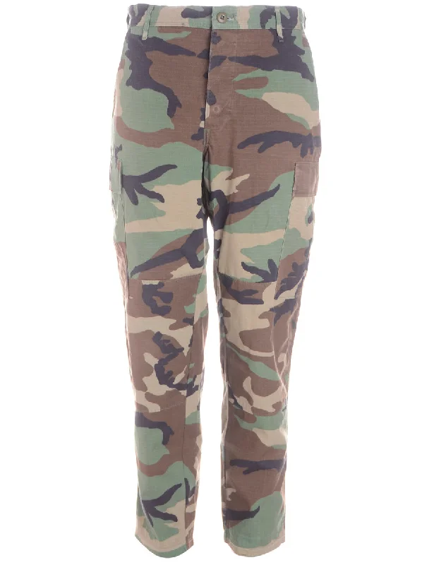 Label Cropped Jacob Tapered Army Trousers