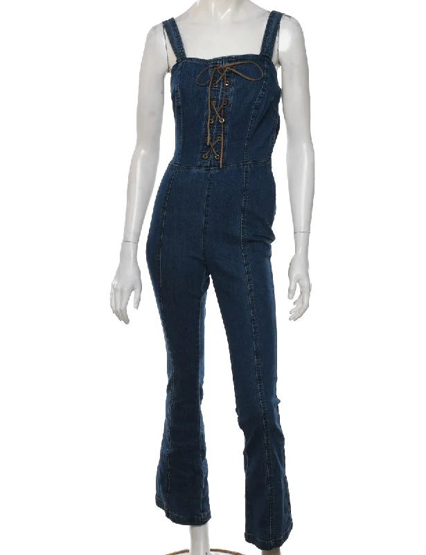 Y2K Denim Jumpsuit - M