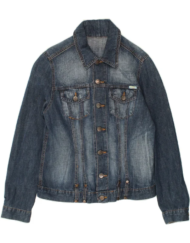 EXTYN Womens Denim Jacket UK 8 Small Blue