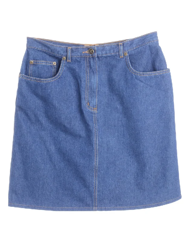 Reworked Short Denim Skirt