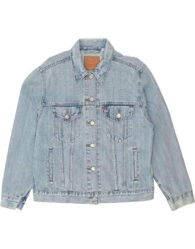 LEVI'S Womens Denim Jacket UK 16 Large Blue Cotton