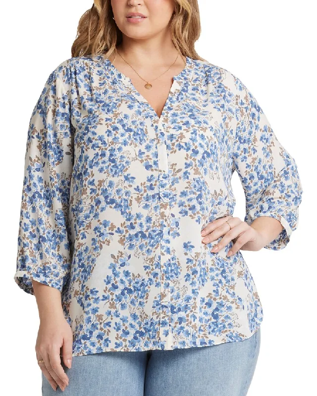 NYDJ Plus Pintuck Blouse