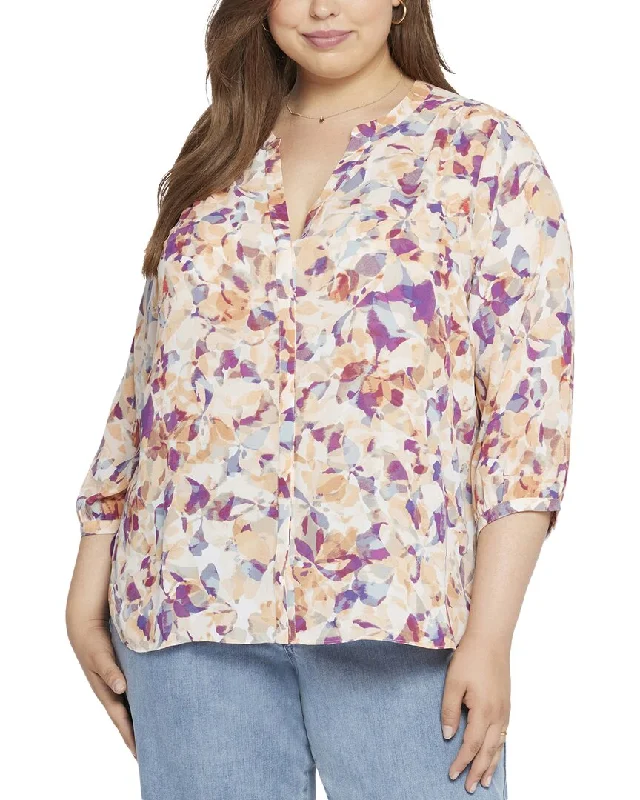 NYDJ Plus Pintuck Blouse