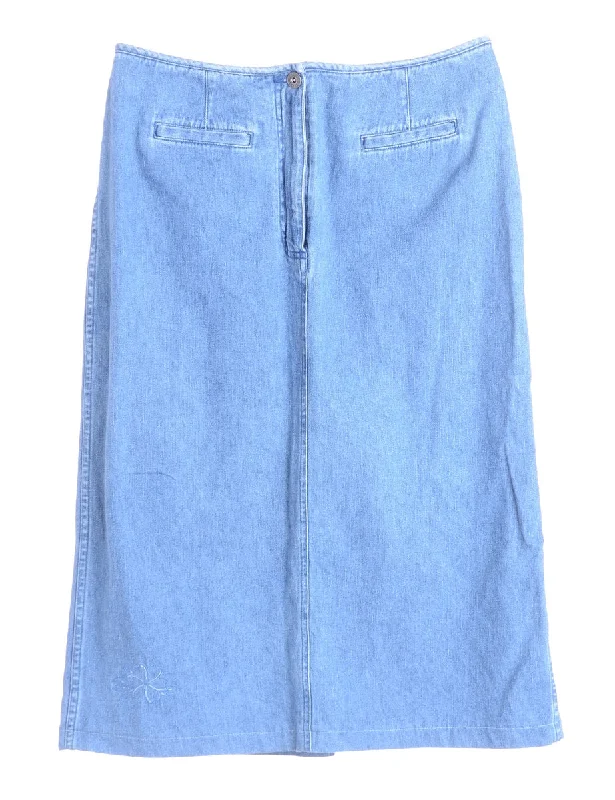 Stone Wash Denim Skirt