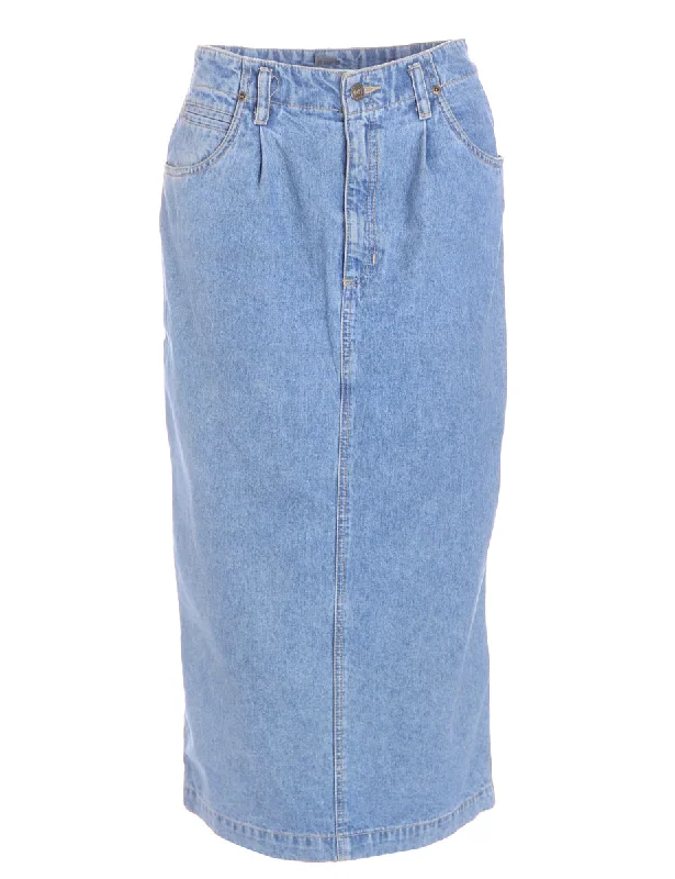 Stone Wash Denim Skirt