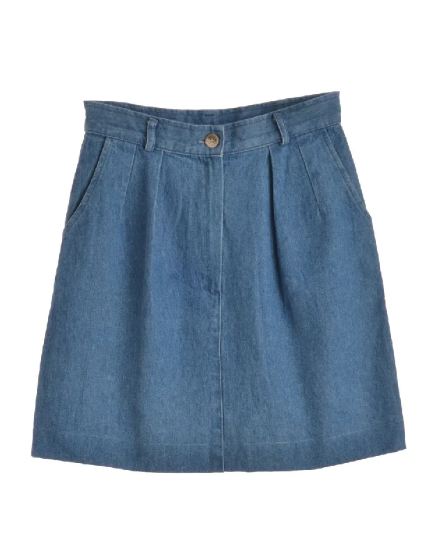 Stone Wash Denim Skirt