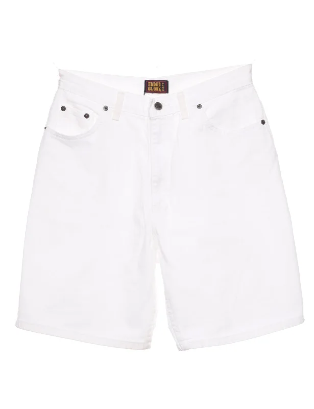 White Denim Shorts - W28 L8