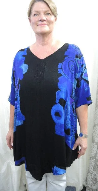 Plusss Longer Length Crinkle Rayon Top