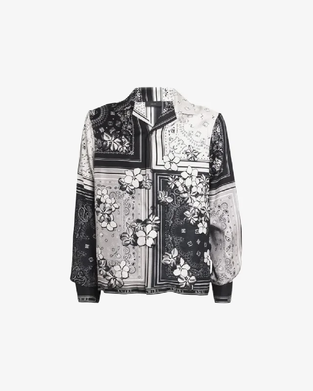 Amiri Paisley Patchwork Silk Shirt