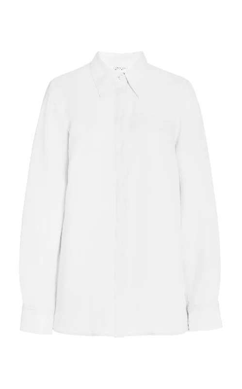 Cruz Shirt in White Aloe Linen