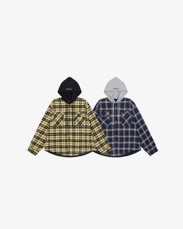 Grailz Project G/r Plaid Hooded Flannel Shirt