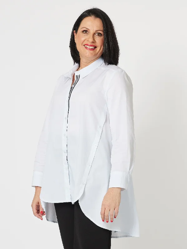 Kara Trim Detail Shirt - White