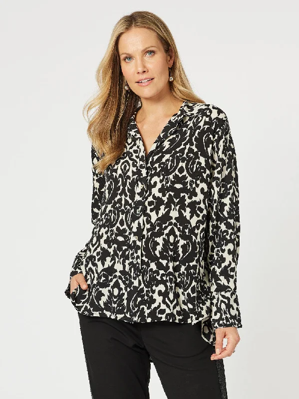 Noir Print Shirt - Black