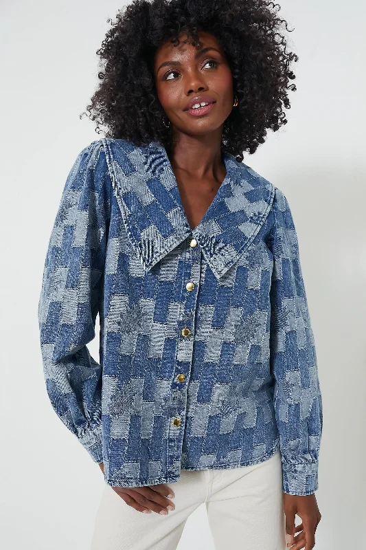 Patchwork Denim Bowhill Shirt