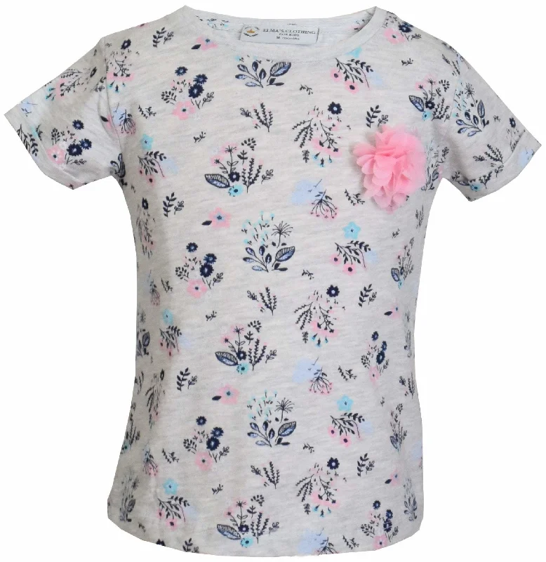 Girls' Pink Flower T-shirt