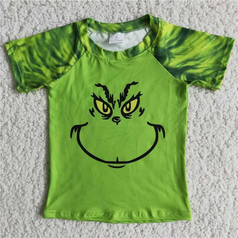 Xmas green cartoon t-shirts D3-5