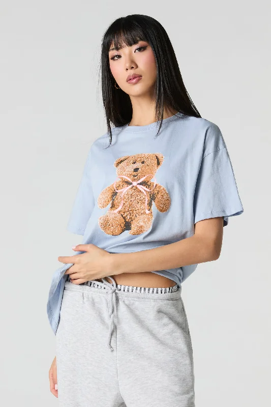 Teddy Bow Graphic Boyfriend T-Shirt