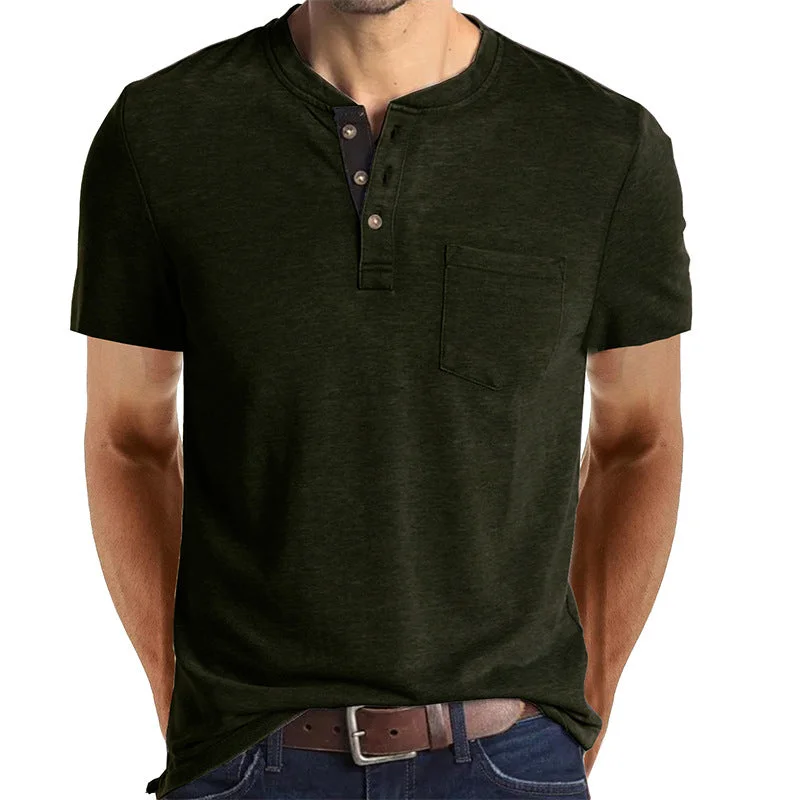 Men's Solid Casual Crew Neck Tops Short Sleeve T-Shirt Pullover Blouse Tunic Tee