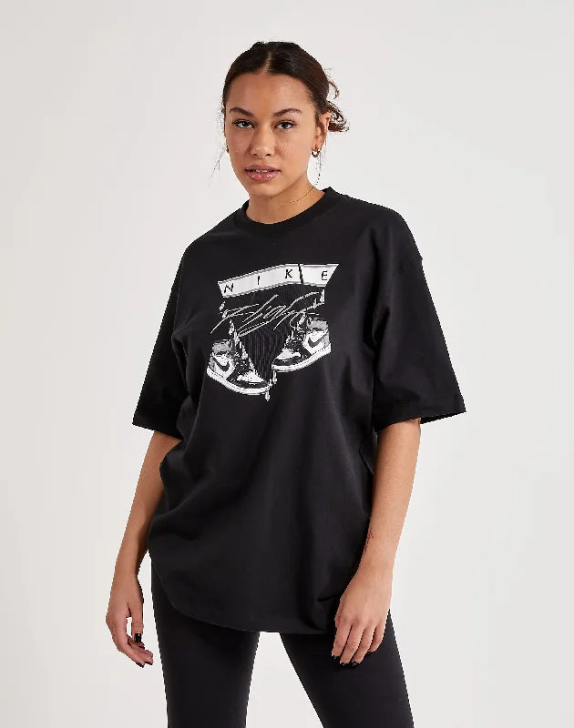 Nike Jordan Flight Oversized T-Shirt Black  DV1411-011 Women's