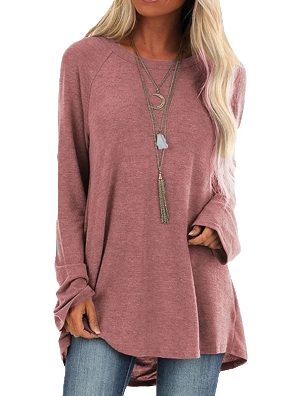 Women Ladies Long Sleeve Pullover T-shirt Loose Baggy Casual Tunic Tops