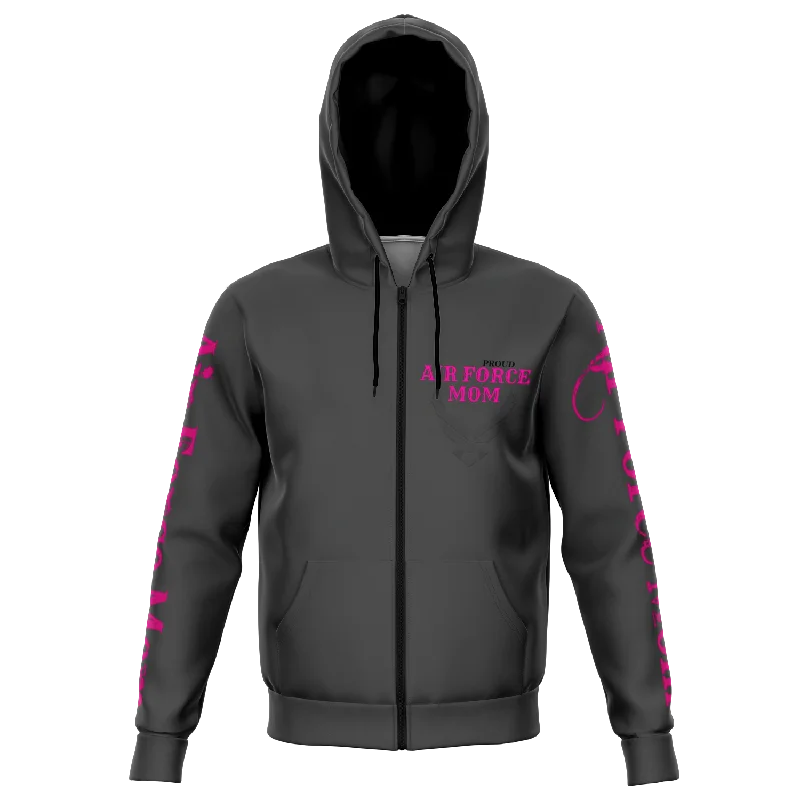 Air Force Mom Zip Up Hoodie