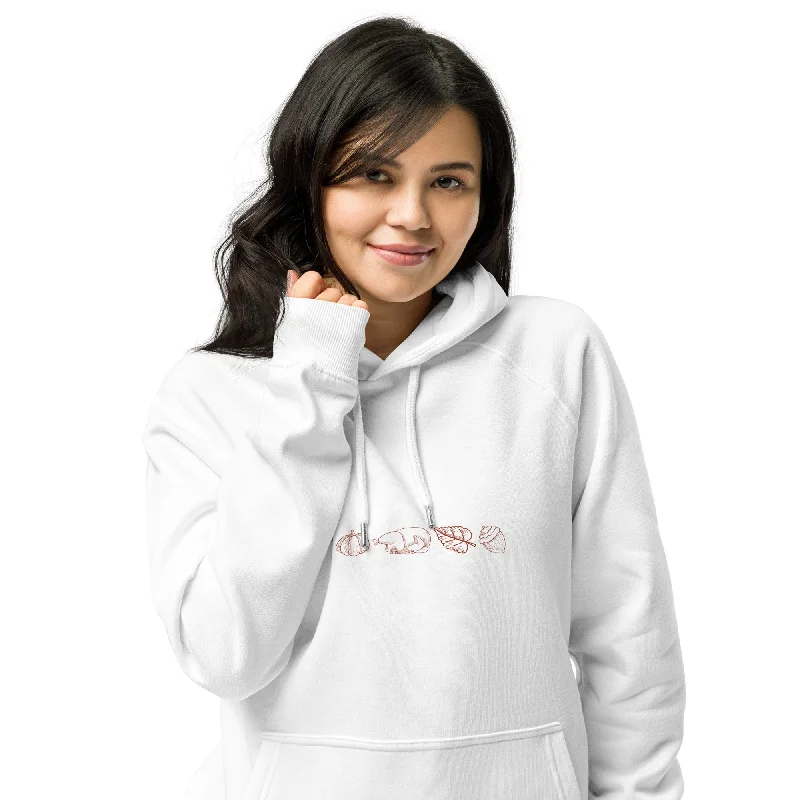 Fall Turkey Thanksgiving Graphic Women Eco Raglan Hoodie