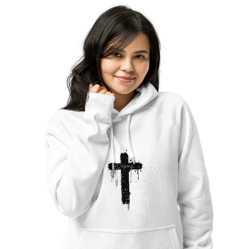 Jesus Cross Graphics Women Eco Raglan Hoodie