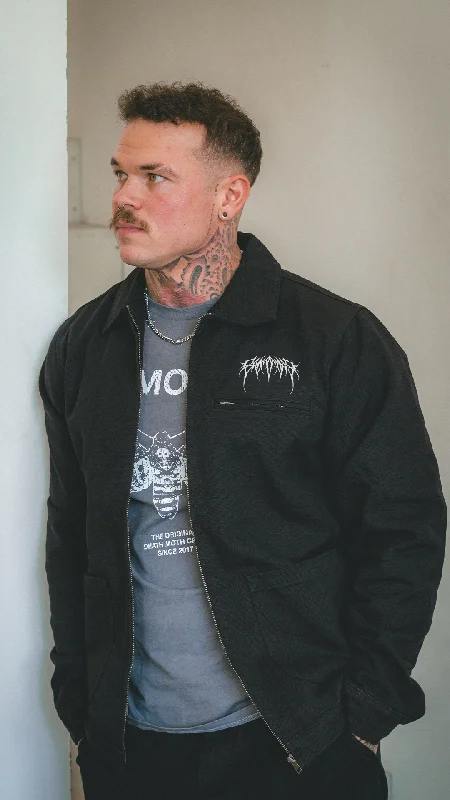 Metal Logo Canvas Jacket Black