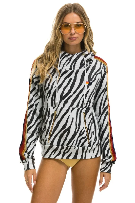 NINJA PULLOVER HOODIE - ZEBRA