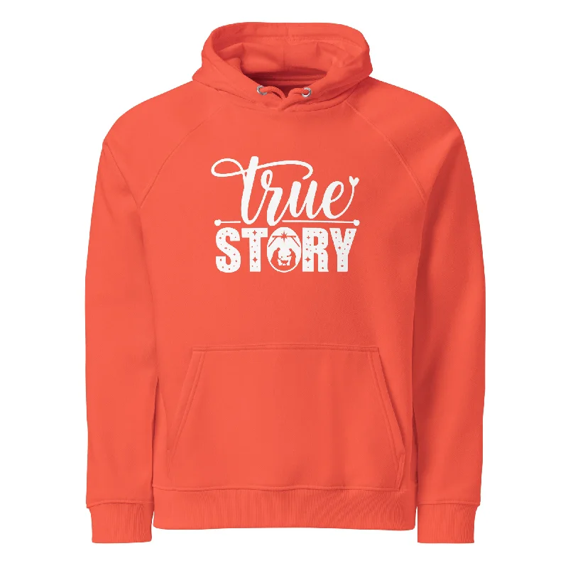 True Story White Christmas Graphics Women Eco Raglan Hoodie